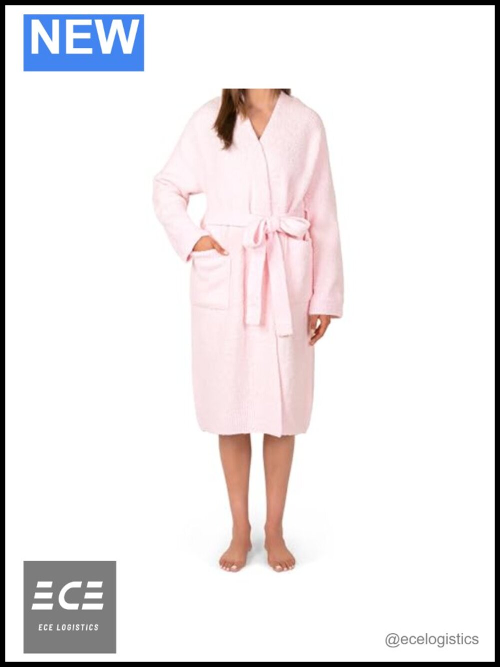 Plush Fuzzy Microfiber Robe Shawl Collar Pockets Tie Belt Cozy Lounge